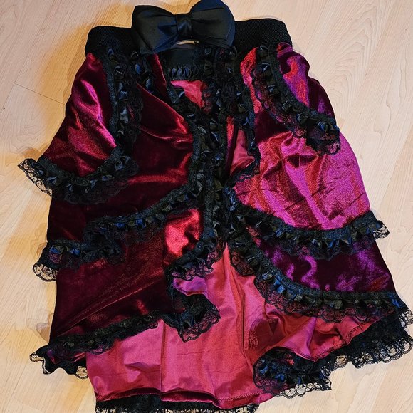 Red Bustle Skirt - Picture 1 of 3